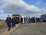 На площадку сооружения Курской АЭС-2 выведены 65 новых самосвалов