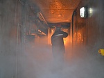 В пожарно-спасательной части № 14 (ПСЧ-14) по охране Нововоронежской АЭС состоялась первая тренировка на новом уникальном тренажёре