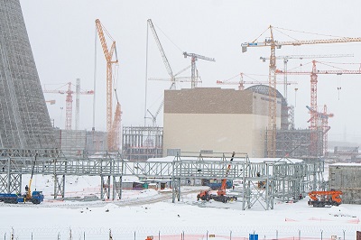 На Курской АЭС-2 завершено устройство теплового контура турбинного здания первого энергоблока