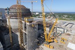 Leningrad NPP-2: a radioactive nuclear handling crane has been installed at the second VVER-1200 power block