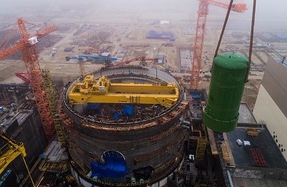 At the construction site of the Kursk NPP-2, the second stage hydroelectric tanks of the passive reactor protection system were installed