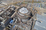 The Leningrad NPP-2: the construction of the 2nd power block’s reactor building dome has reached its halfway mark 