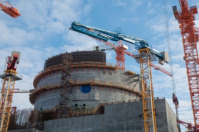 Курская АЭС-2: в здании реактора энергоблока №1 приступили к началу монтажа купольной части внутренней защитной оболочки