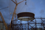 Ленинградская АЭС: внутренняя защитная оболочка строящегося энергоблока №2 достигла высоты 16-этажного дома
