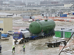 At power unit No. 2 of Kursk NPP-2, which is under construction, all four steam generators were installed in the design position