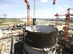 The assembly of the inner containment’s third floor has been completed at the Kursk NPP-2 1st power unit