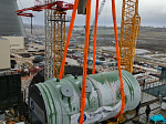 At the construction site of Kursk NPP-2, the reactor vessel of power unit No. 2 was installed in the design position