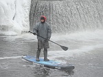 На Белоярской АЭС уральские сёрферы впервые в мире сплавились по водоотводящему каналу