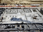 На площадке Курской АЭС-2 досрочно завершено бетонирование фундаментной плиты вспомогательного реакторного здания энергоблока №2 ВВЭР-ТОИ