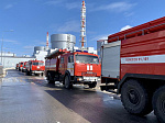На энергоблоке № 6 ВВЭР-1200 Ленинградской АЭС успешно прошли пожарно-тактические учения