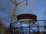 Ленинградская АЭС: внутренняя защитная оболочка строящегося энергоблока №2 достигла высоты 16-этажного дома