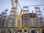 На Ленинградской АЭС-2 началась сборка гермооблицовки купола внутренней защитной оболочки здания реактора строящегося блока №2 